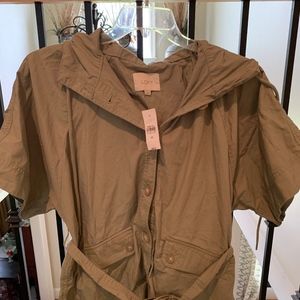 NWT Loft Poplin Poncho Jacket